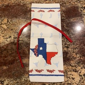 🌶State of Texas🌶Custom Wine Tote with ties, NEW